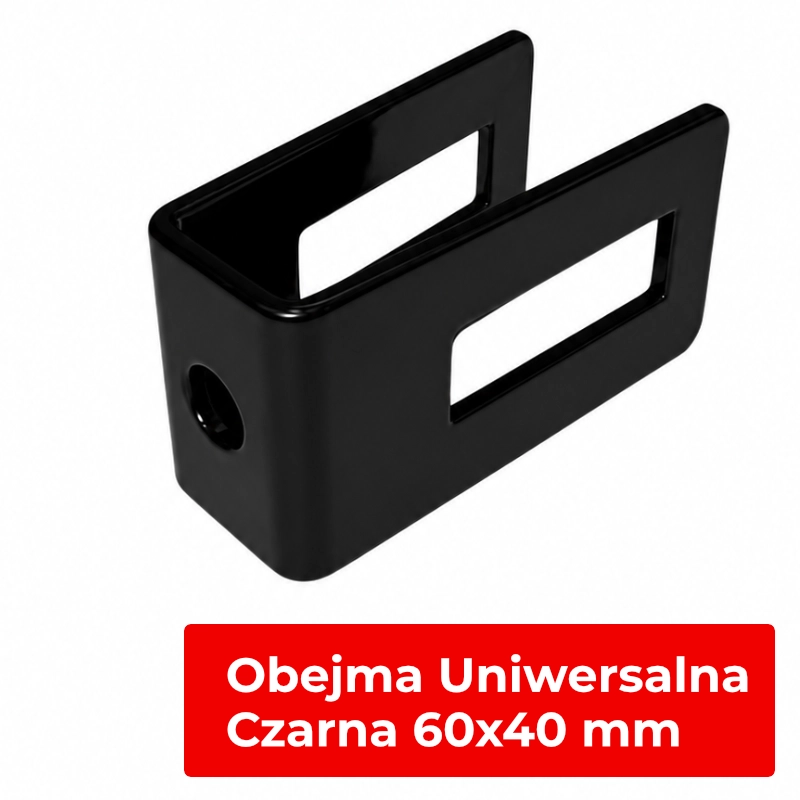 Obejma uniwersalna do ogrodzenia panelowego 60x40 mm – Karton 100 szt.